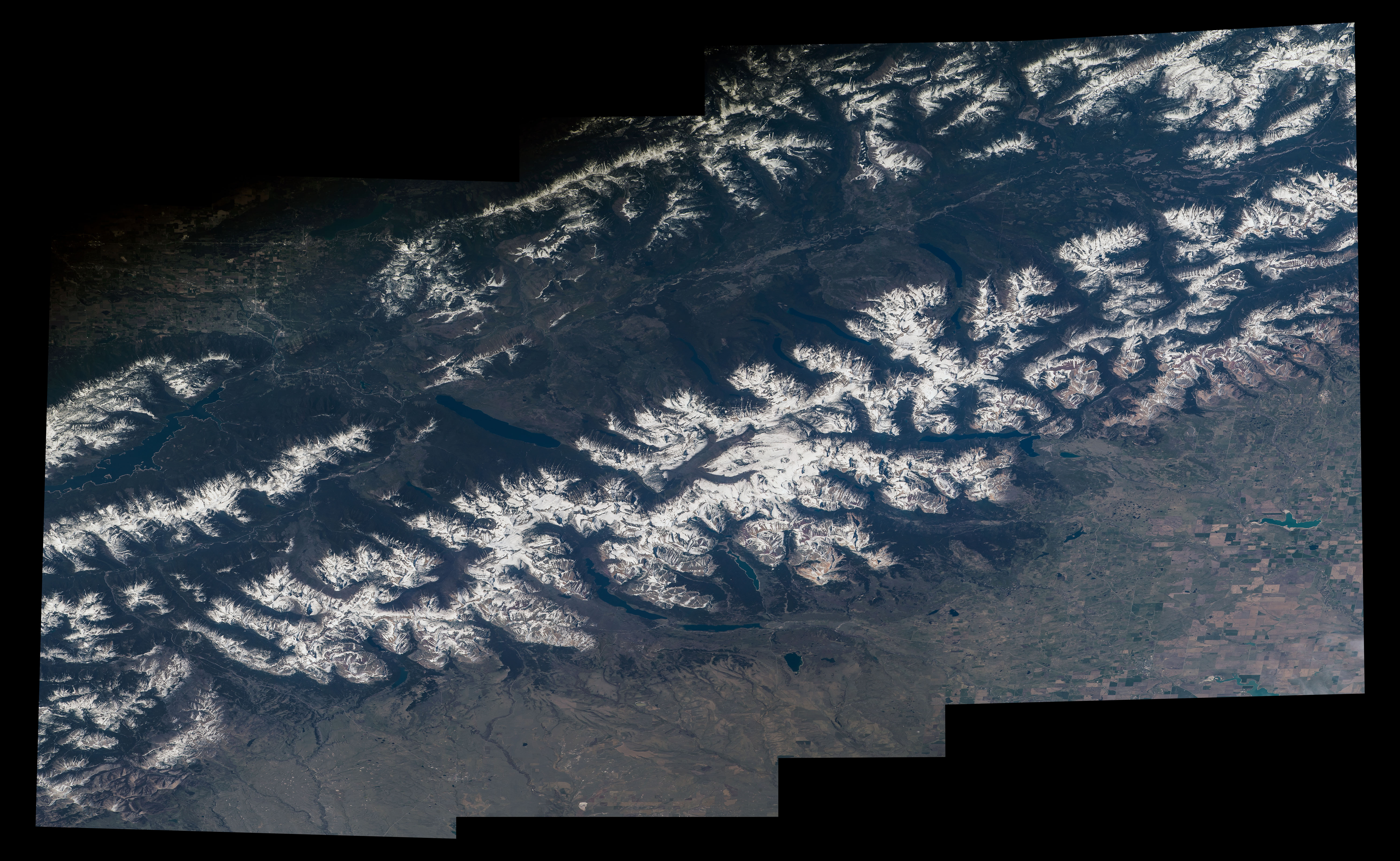 Rocky Mountains along America/Canada Border