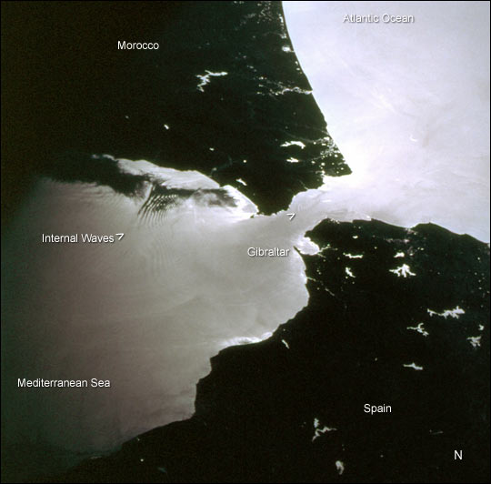 Internal Waves, Strait of Gibraltar