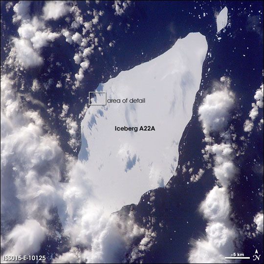 Iceberg A22A, South Atlantic Ocean