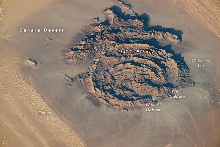 Rings of Rock in the Sahara