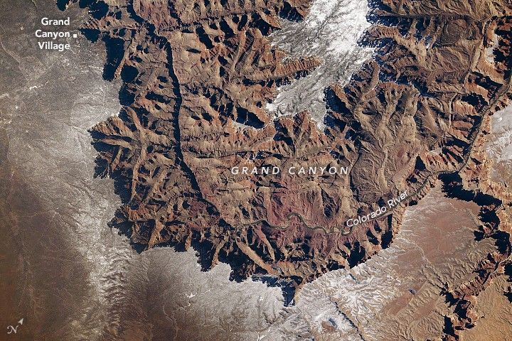 A Grand Snow Rimmed Canyon