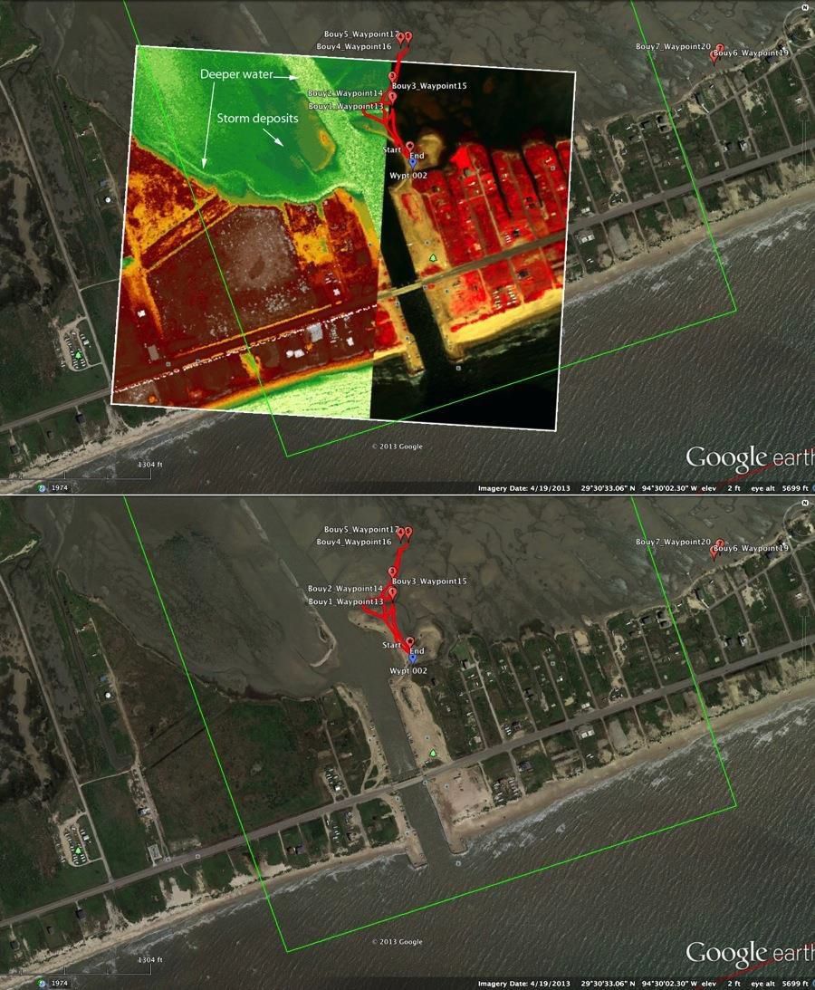 Project data superimposed on Google Earth